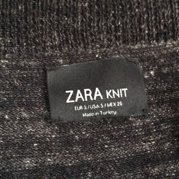 ZARA Knit Asymmetrical Multi-Gray Cardigan - Picture 7 of 7